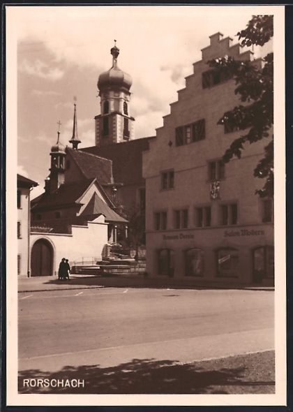 Cartoline postali: Rorschach, Blick auf den Konsum-Verein u – Usato da Berlin venduto da bartko-reher