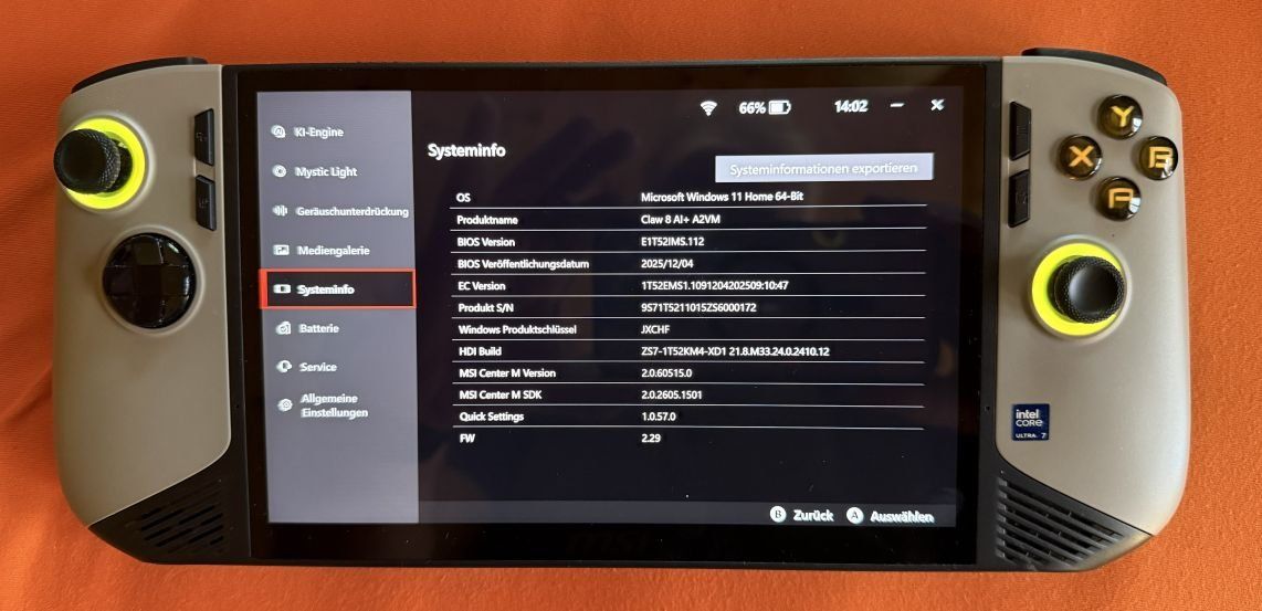 MSI Consoles: Handheld 8" MSI Claw 8 AI+ A2VM inkl. 2 TB SSD – D'occasion à Brügglen par sahlmar1 1
