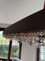 Designerlampe mit Kristallbehang dunkelbraun guter Zustand