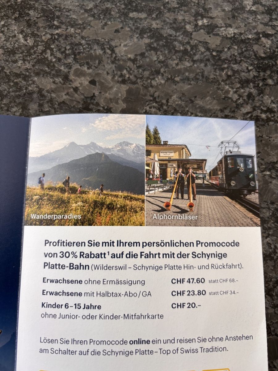 Gutscheine: Schynige Platte  – Neu (gemäss Beschreibung) aus Bönigen von Labe 1