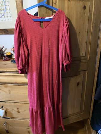 Robe Esprit rose, manches bouffantes, taille M