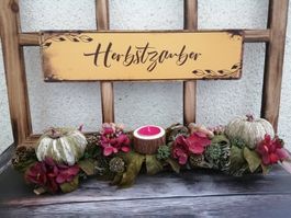 🎃Herbstzauber TischdekoLänge 48cm kein giessen