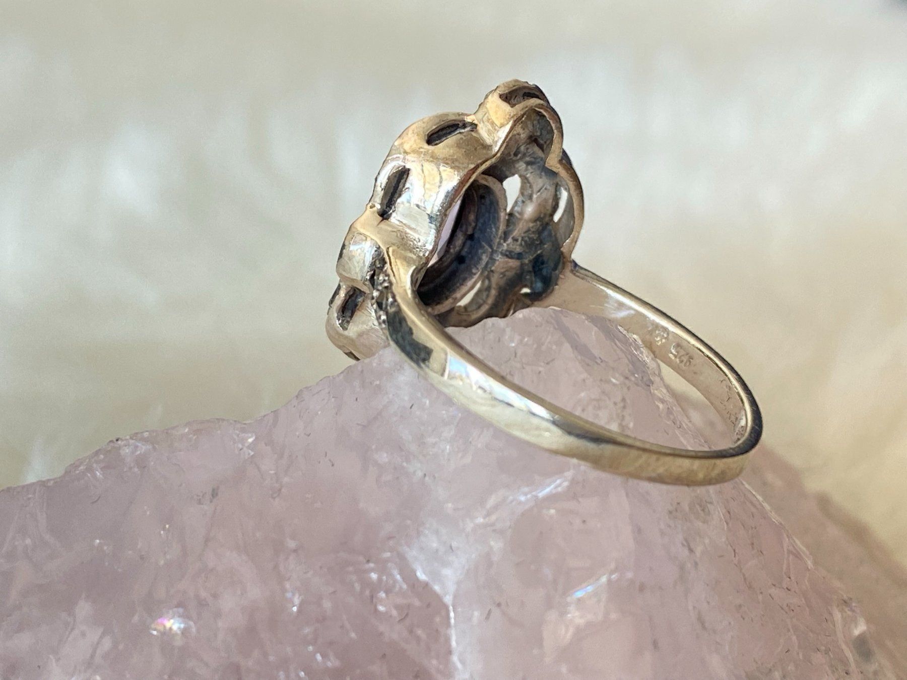 Anelli: Ring Silber 925 mit lila Stein – Usato da Istighofen venduto da Ringparadies 1
