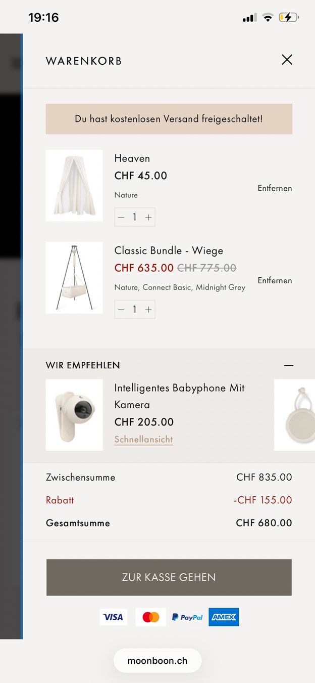 Moonboon Sdraiette & Sdraiette a dondolo: Babywippe – Usato da Reinach AG venduto da IMMI88 1