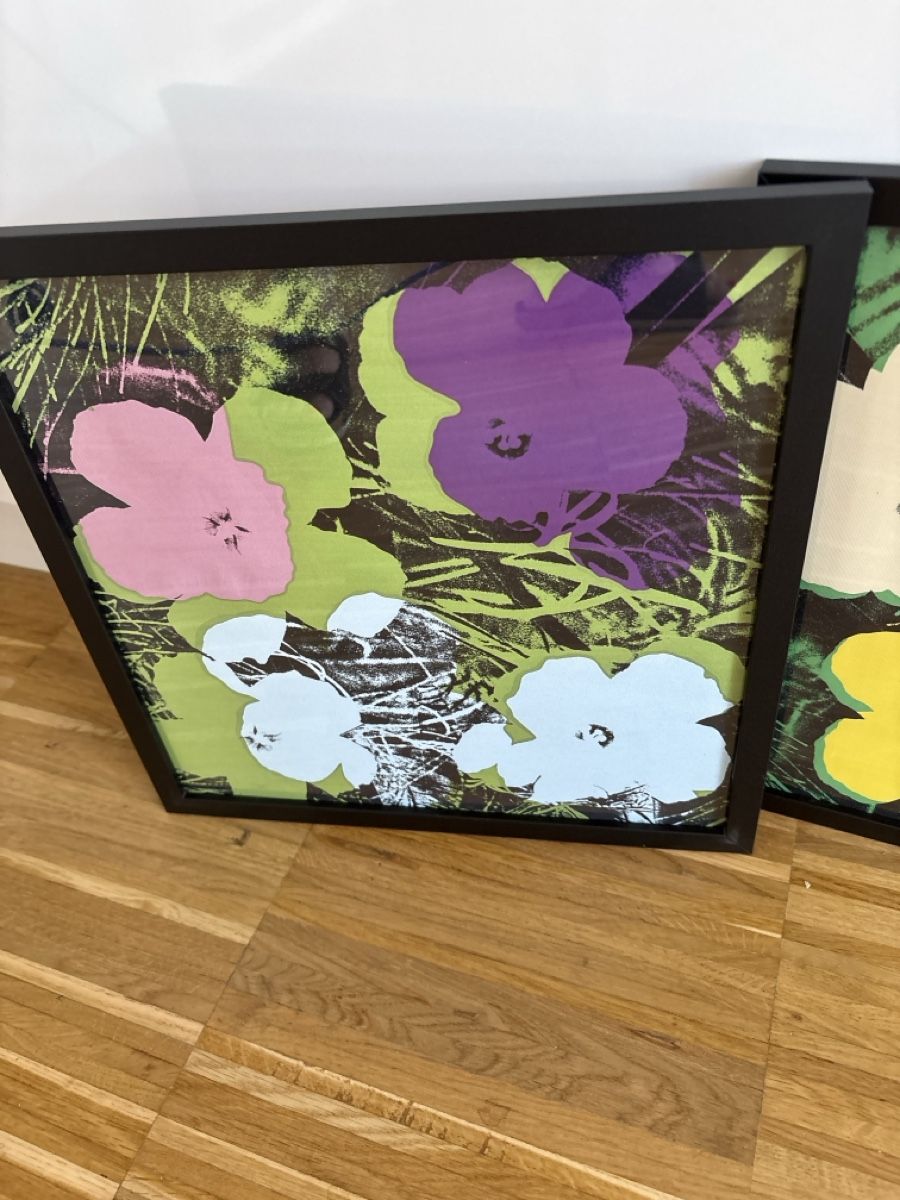 Poster & Bilder: 4 x Andy Warhol Blumen Bilder   Set  mit Rahmen neu – Neu (gemäss Beschreibung) aus Zürich von Sundaygirl 2