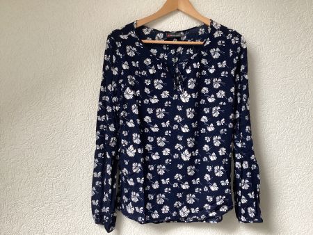 Street One Bluse, dunkelblau mit Blumen, Gr. 36Top!