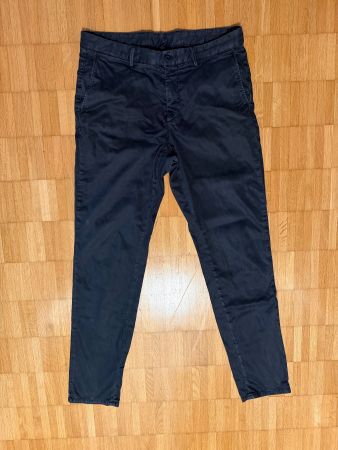Herren Chino Hose Massimo Dutti dunkelblau Gr. 42 Baumwolle