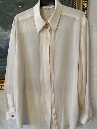 Saphir Elegant Seide Bluse 💯Gereinigt VonNichtrauheGr44 Top