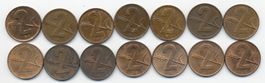 Schweiz Suisse 2 Rappen 1948 - 1970 alle Jahrgänge mit 1967
