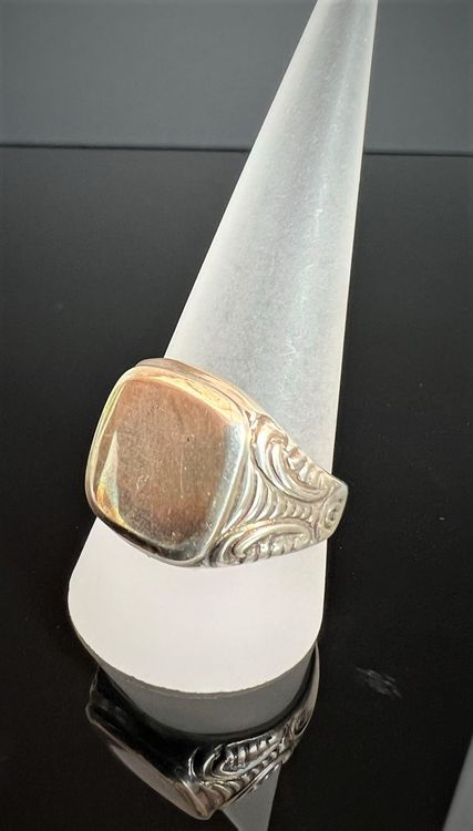 Herren Gold Ring Herrenring Größe 8-13, 14 KT Vergoldet Religiös