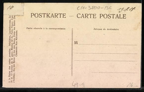 Cartoline postali: Interlaken, Talstation der Heimwehfluh-B – Usato da Berlin venduto da bartko-reher 1