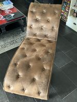 Sessel mit Knopfsteppung Kunstleder braun