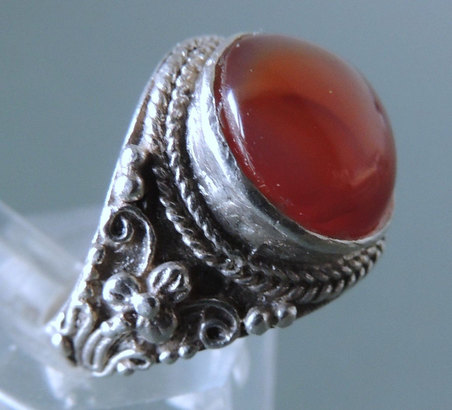 Anelli: Karneol Silber 925 Fingerring Gr. 53 – Usato da Waldenburg venduto da schaller707 3