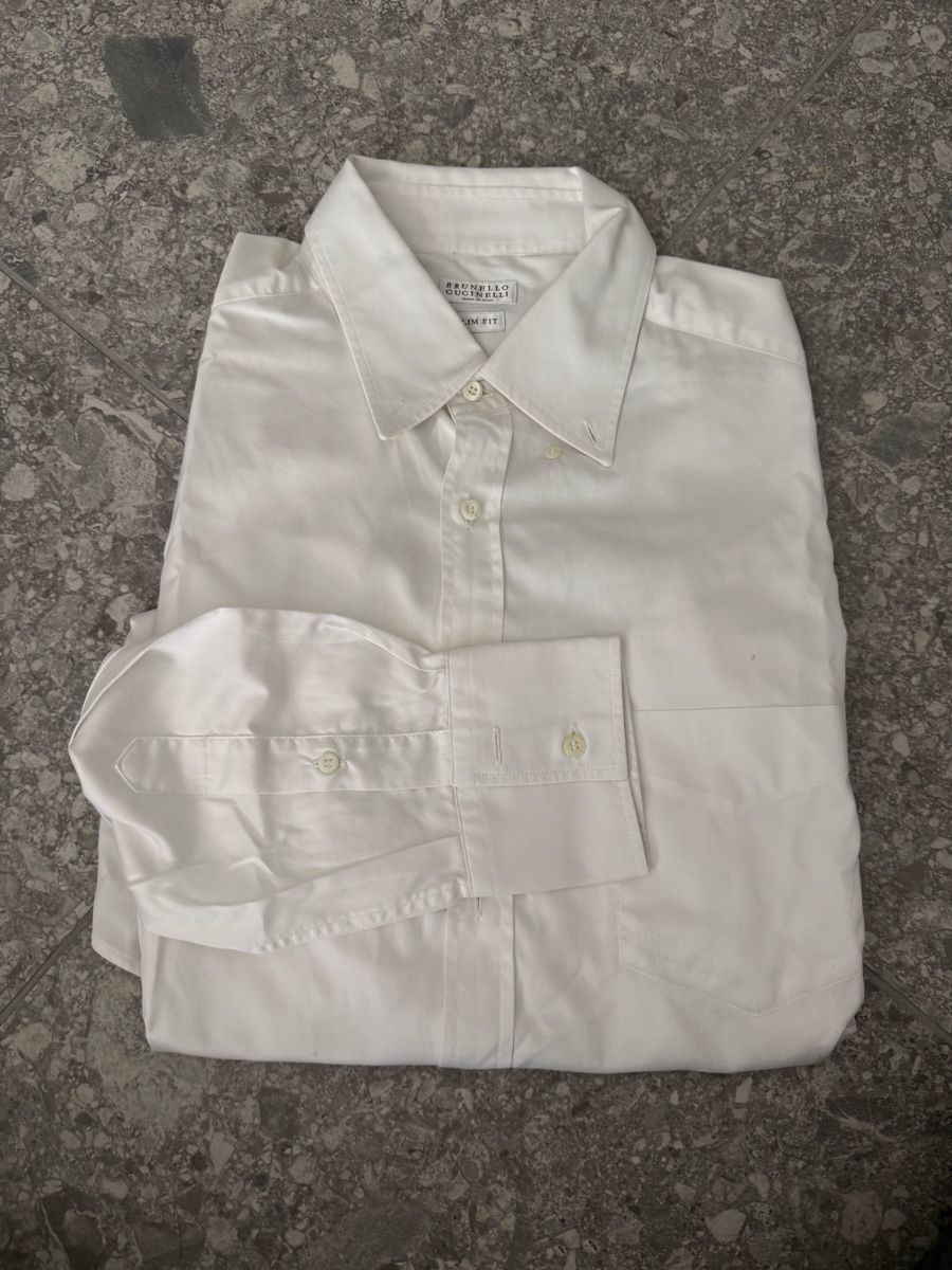 Camicie: Brunello Cucinelli Herren Hemd weiss – Usato da Birmensdorf ZH venduto da nin.am