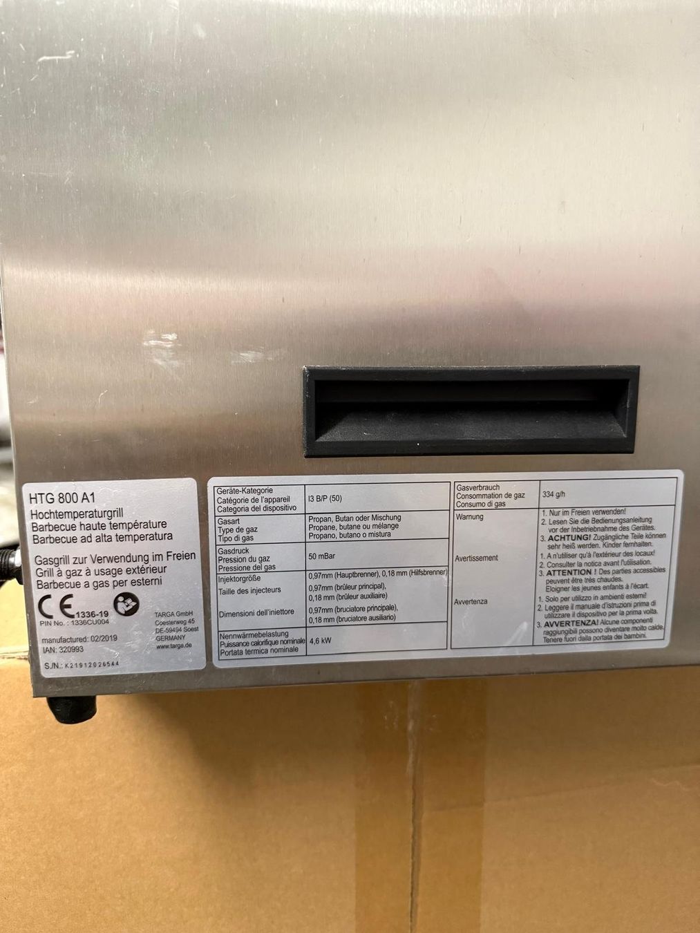 Griglie: Gas Grill HTG 800 A1 – Usato da Thalwil venduto da peterson17 2
