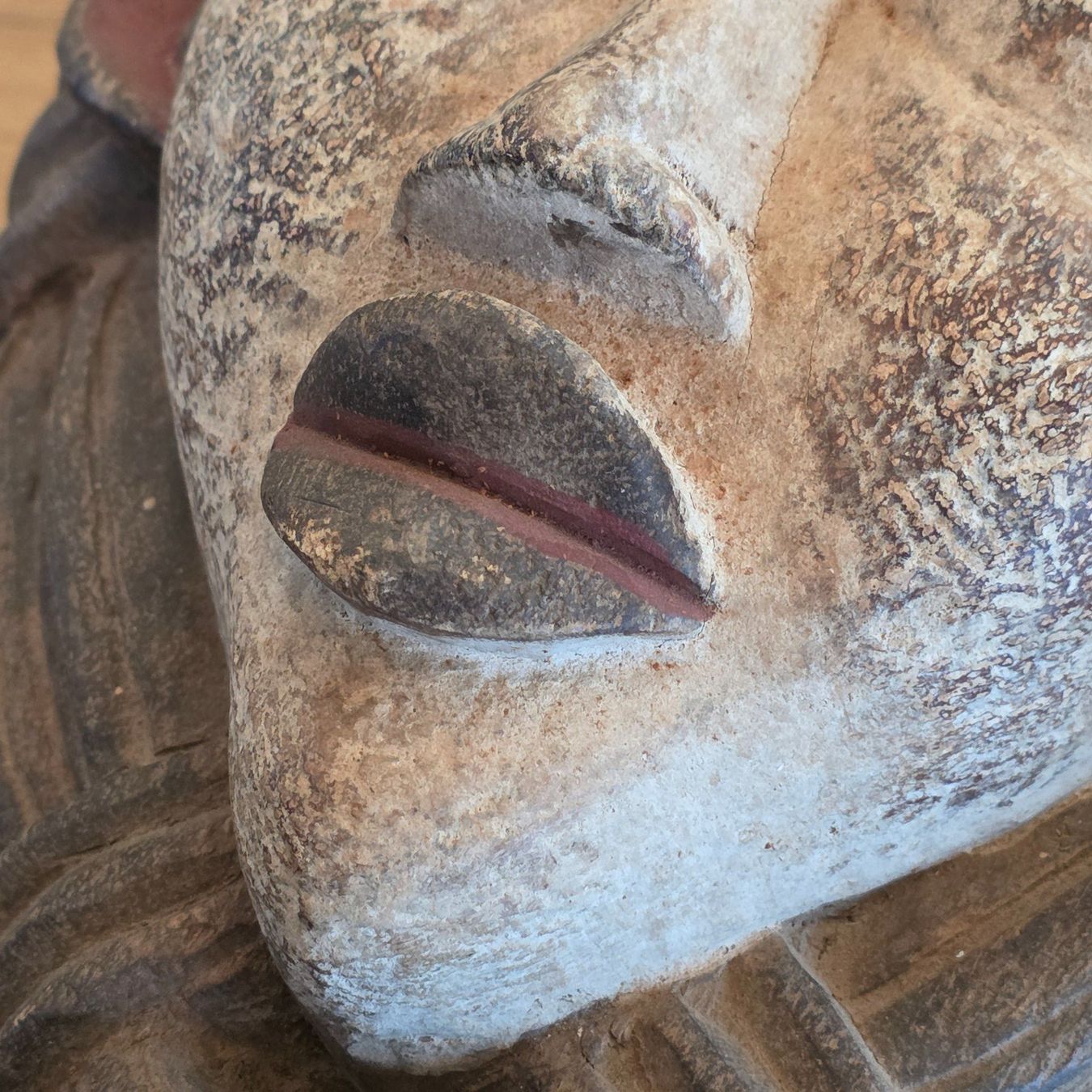 Internationale Kunst: 🐸 HOLZMASKE MUKUDJ MOKOI PUNU MASKE GABUN MASKE AHNENMASKE – Gebraucht aus Môtier (Vully) von Frogs 6