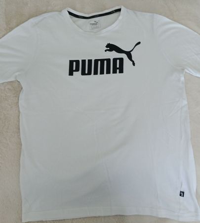 Puma T-Shirt weiss mit Logo Aufdruck Grösse S