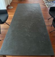 Esstisch Steinplatte dunkel Anthrazit Rechteckig 200 x 90 cm