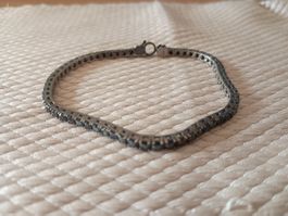Original SWAROVSKI Tennis Armband mit schwarzen Kristallen