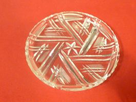 Kristallschale, Teller, Bohemia, 16cm im Duchmesser.