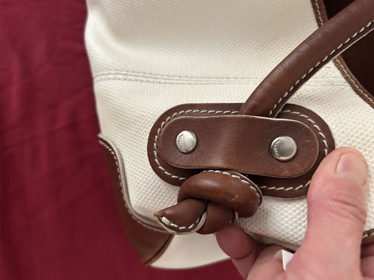 Hogan Borse da donna: Borsa Hogan pelle e tessuto bianco marrone usata – Usato da Personico venduto da Giovinted28 8