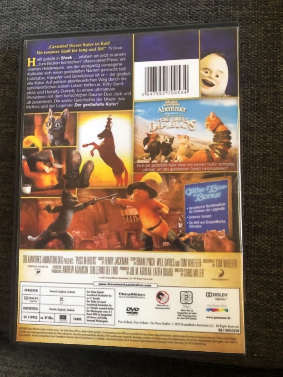 Tutti i DVDs: DVD, DER GESTIEFELTE KATER – Usato da Balsthal venduto da Katzenfan99 1