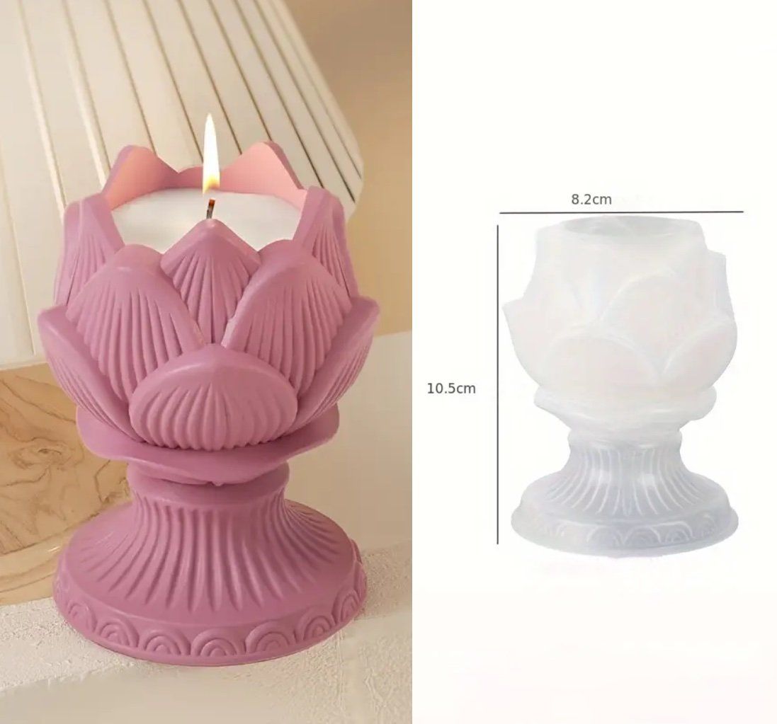 Teglie da forno: Giessform Silikonform Teelicht Lotus hoch – Nuovo e nell'imballaggio originale da Kaltbrunn venduto da schere-stein-papier