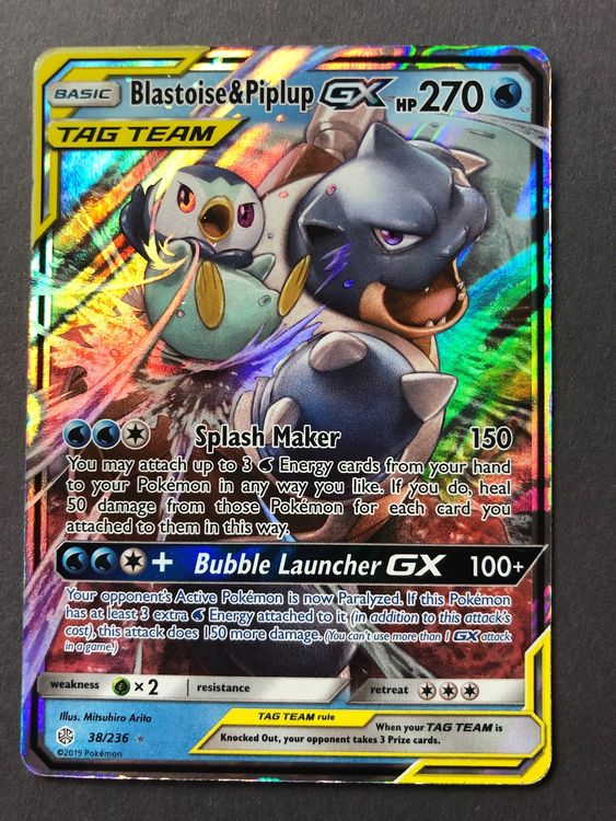 Cosmic Eclipse EN Blastoise & Piplup GX 38/236 Pokemon SM | Kaufen auf ...