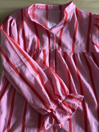  Bluse Pink Rot Gestreift Grösse L