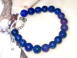 🔵 Untreated Lapis Lazuli Bracelet 148 Cts 10mm Bead 18-20cm