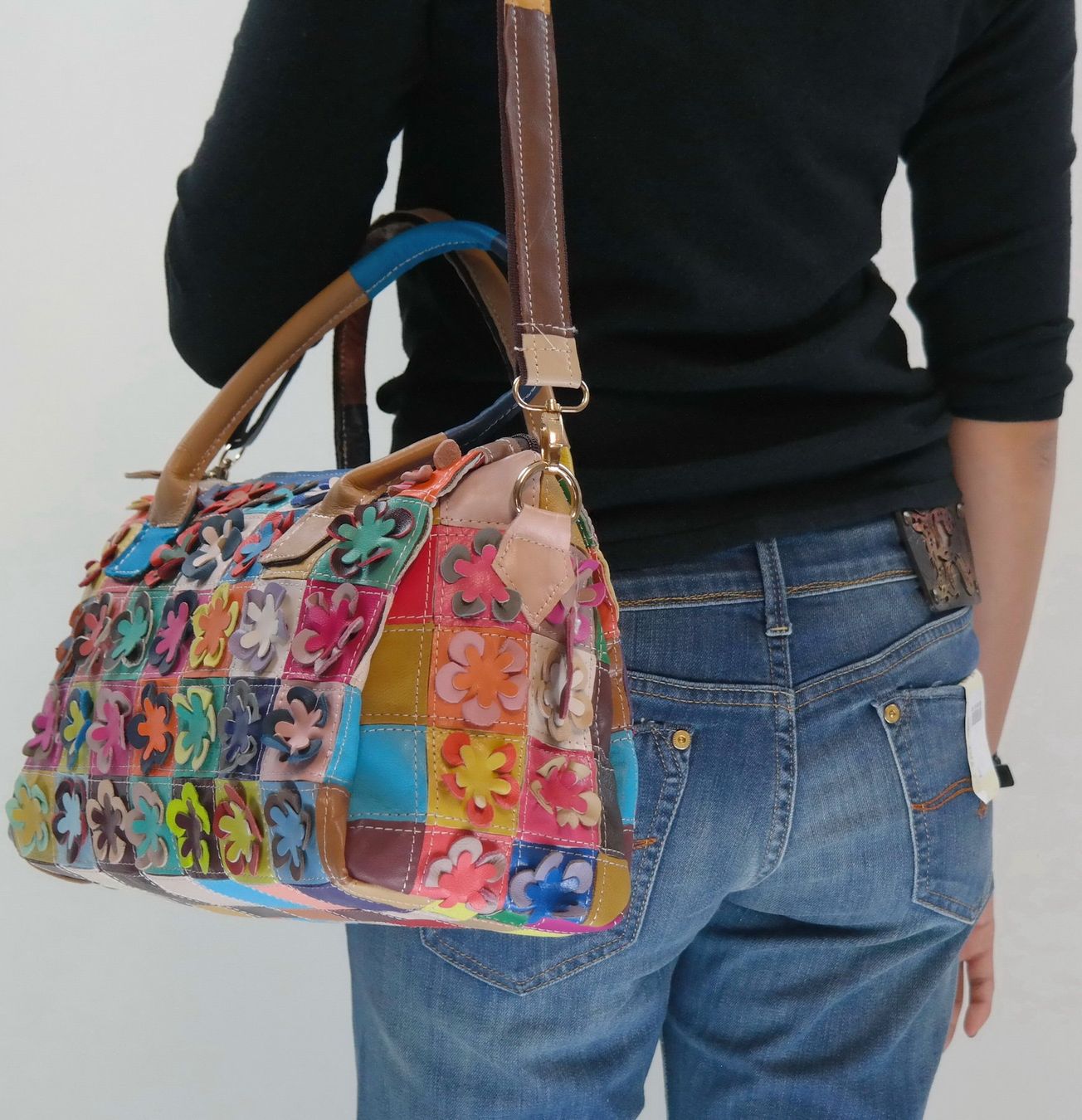 Sacs femmes: Damentasche Echtleder Tasche, Ledertasche/pink-multi/neu – Neuf avec emballage d'origine à Wohlenschwil par ABC-Vintage 5