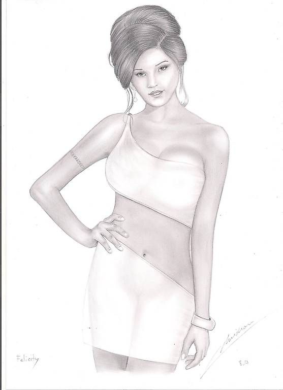 Gemälde: Dessin original Felicity sexy A4 – Neu (gemäss Beschreibung) aus Ecublens VD von Largo1