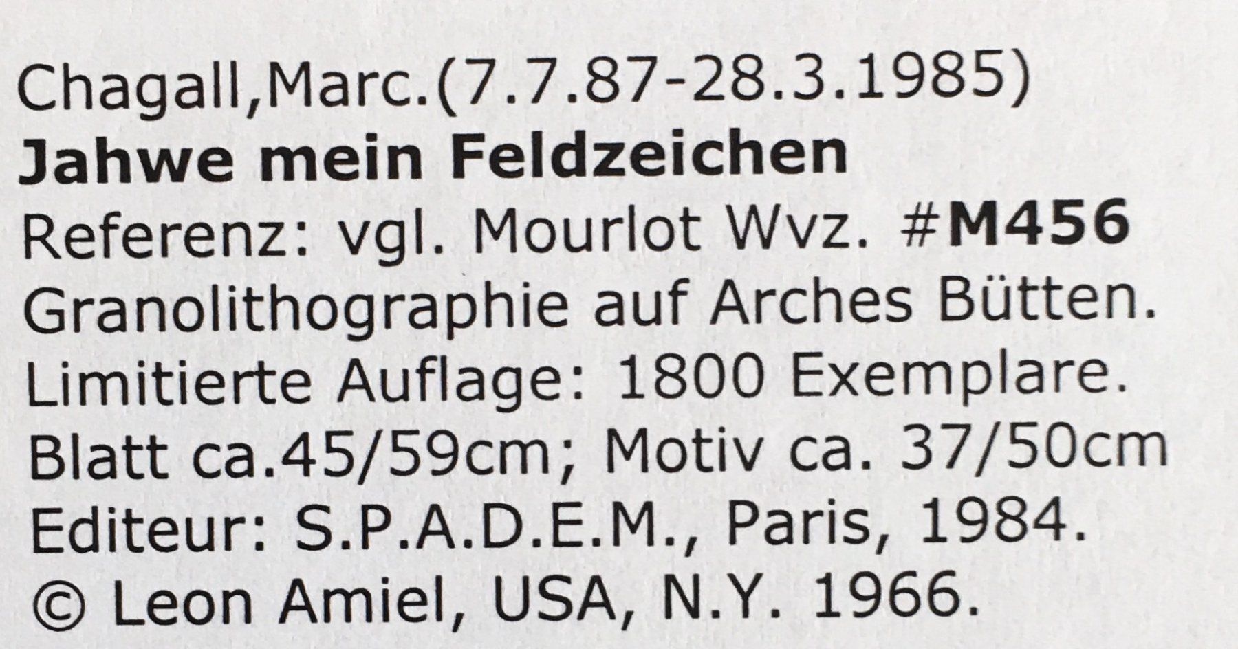 Grafiken & Lithographien: Marc Chagall  Exodus-Zyklus   "Jahwe mein Feldzeichen" – Gebraucht aus Nennigkofen von Sommersonnen 6
