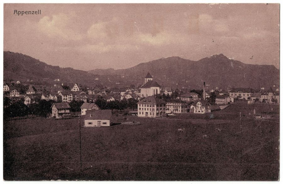 Ansichtskarten: Appenzell, um 1925 (Guggenheim) – Gebraucht aus Frauenfeld von POML