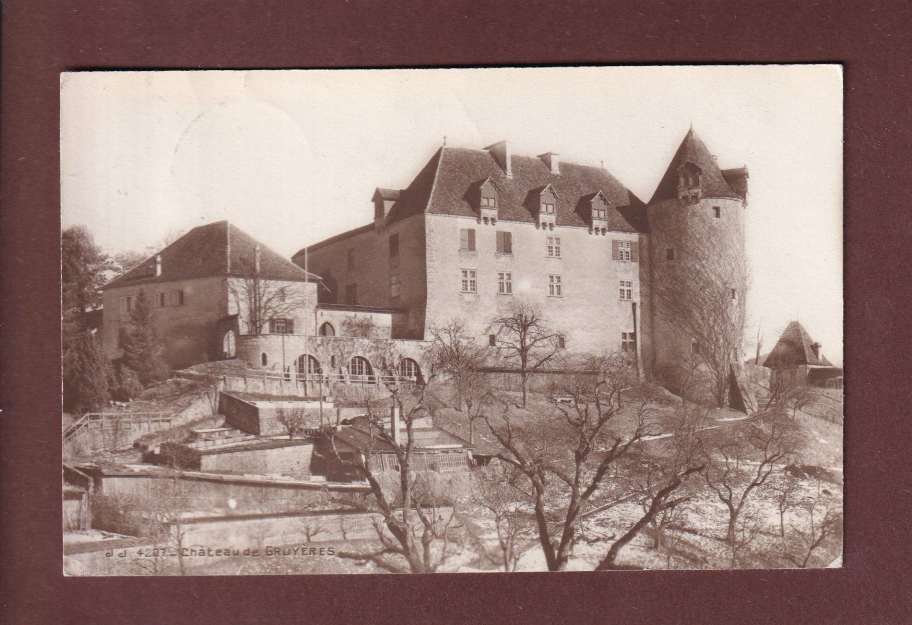Cartoline postali: Château de GRUYERES - 1917 – Usato da Pully venduto da nicecards-shop