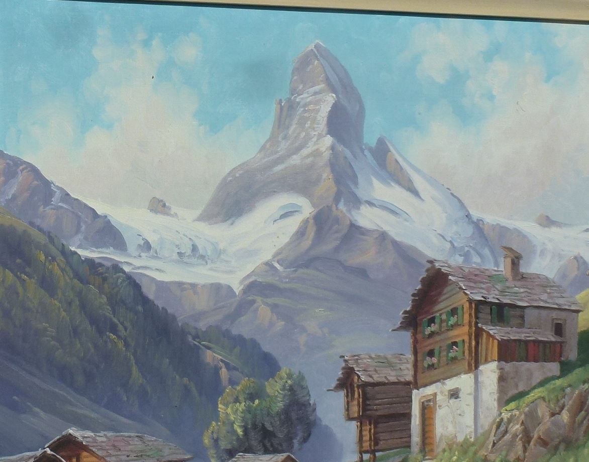 Tableaux: ++ Ölgemälde Matterhorn von E. Ernst – D'occasion à Walkringen par Casablanca777 3
