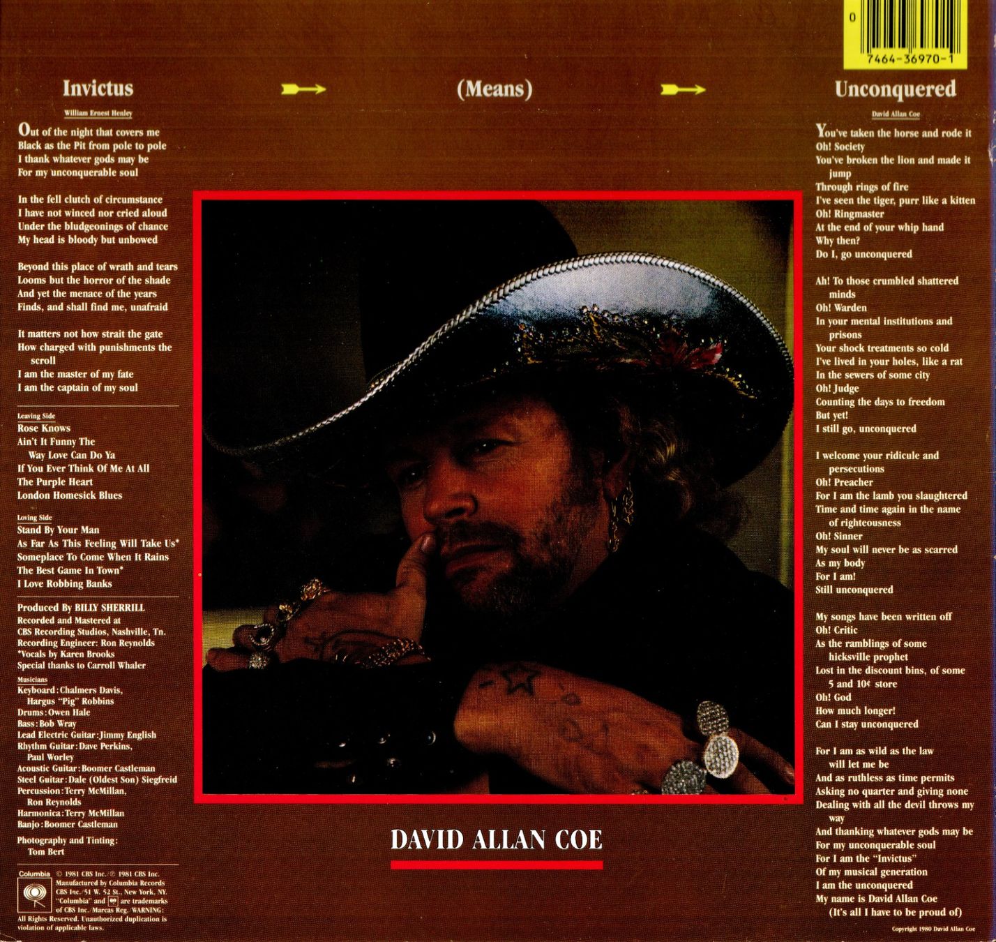 Schallplatten: 3 LPs von David Allan Coe – Gebraucht aus Horgen von  1