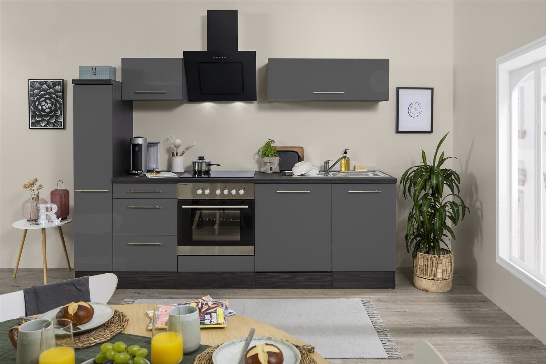 Cucine complete: 509 Küchenzeile Singleküche 250cm Ei/G - Küche Einbauküche – Nuovo e nell'imballaggio originale da Wallenwil venduto da toesstalvertrieb