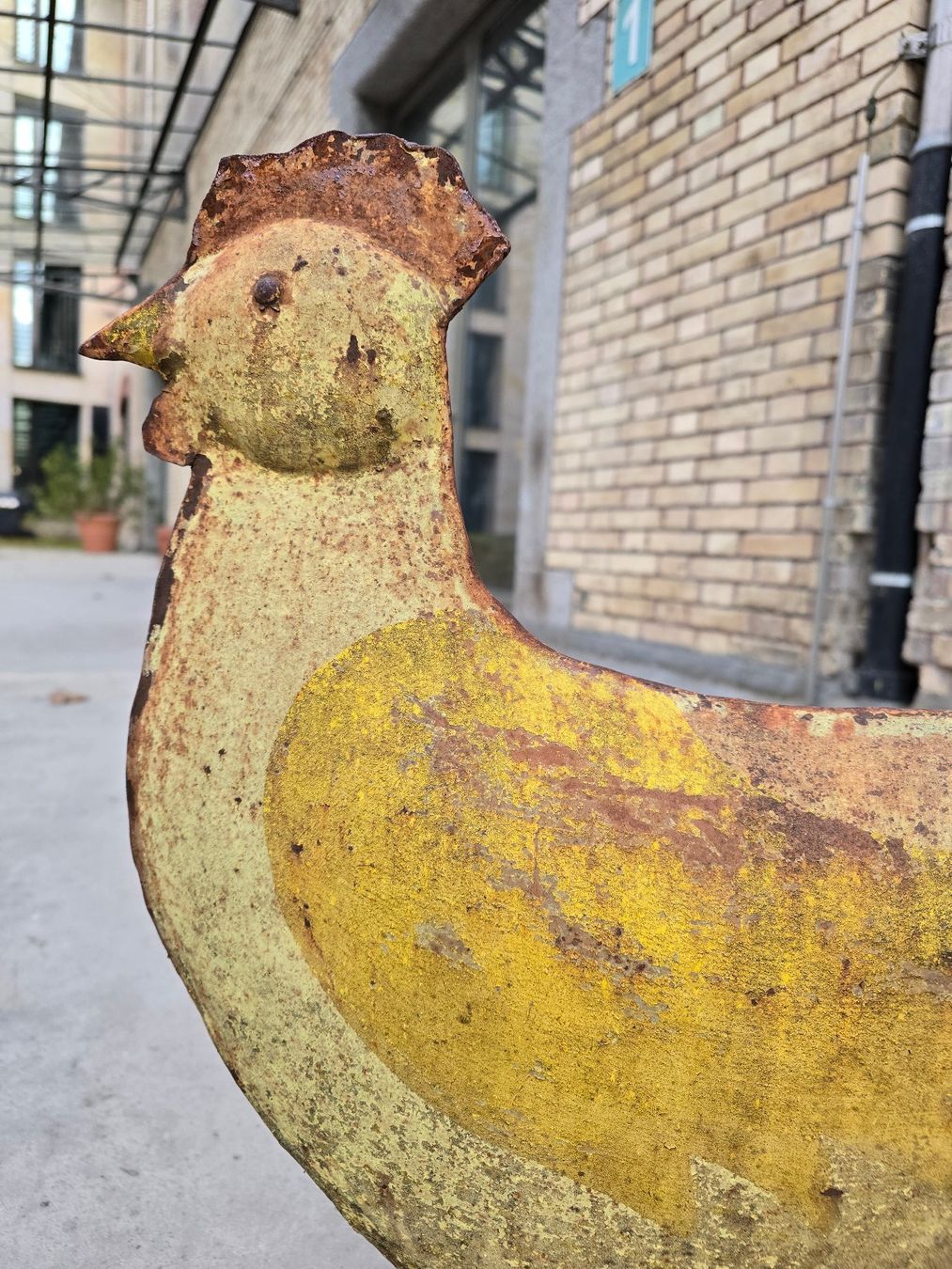 Statuette: Metall: Huhn Gartendekoration Vintage – Usato da Romanshorn venduto da Rachacha 7