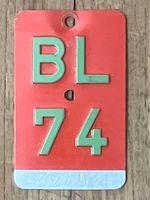 BL 74 - VELONUMMER - FAHRRADSCHILD - PLAQUE DE VELO - BL 74