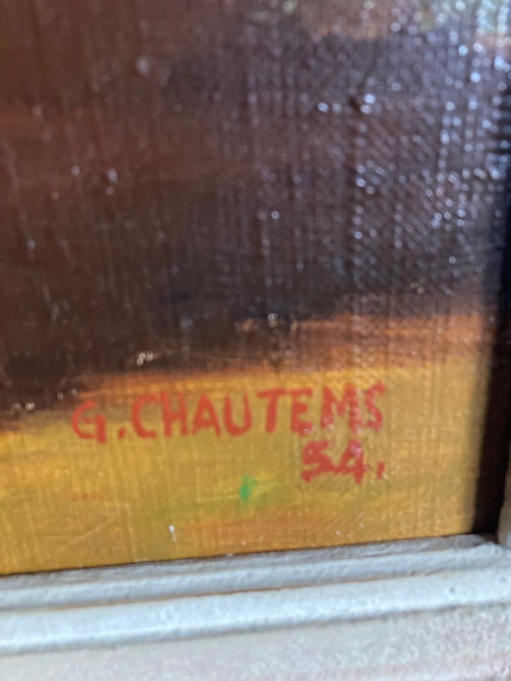 Dipinti: Tableau signé G.Chautems, chardons dans un vase. – Usato da La Chaux-de-Fonds venduto da venteperso5 2