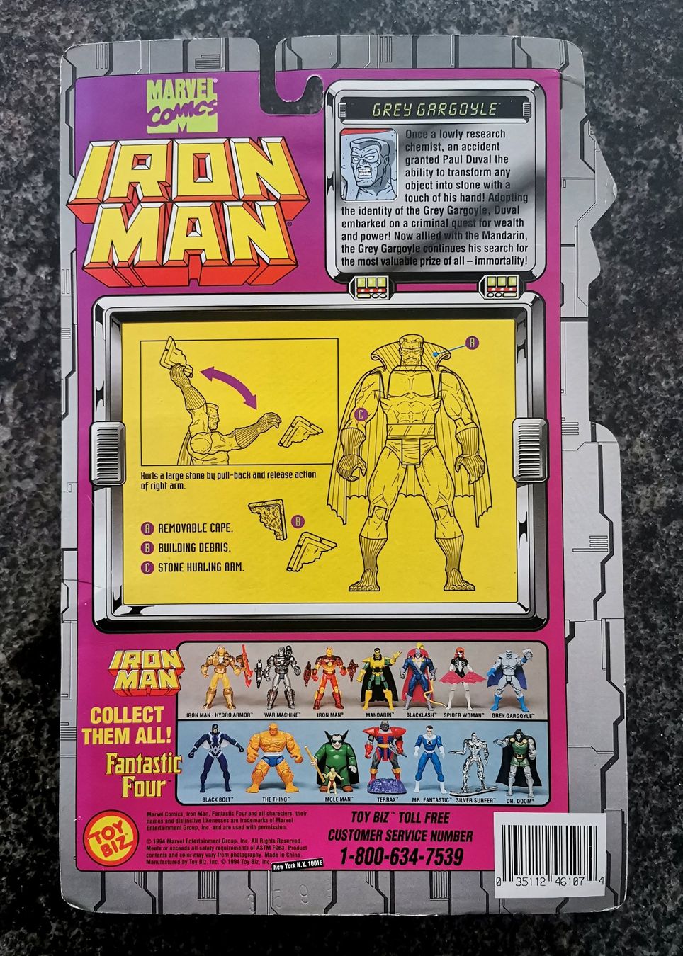 Marvel Statuette: Grey Gargoyle 1994 Action Figur Iron Man Marvel Comics – Nuovo e nell'imballaggio originale da Rorschach venduto da Actionvintage789 1