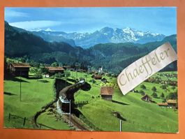 Postkarte 1067 Lungern mit Wetterhorngruppe guter Zustand