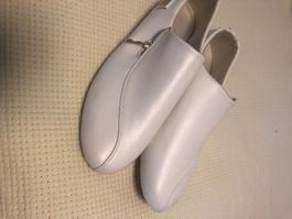 Weisse Herrenschuhe Gr. 43 mit Reissverschluss