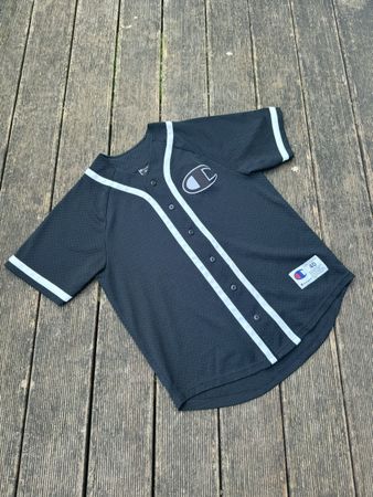 Champion Mesh Baseball Jersey, Noir / Gris, Taille S