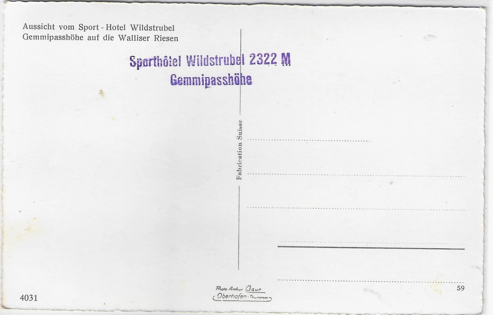 Cartoline postali: Gemmi-Passhöhe - Walliser Alpen – Antico da Ettingen venduto da Kartenplanet 1