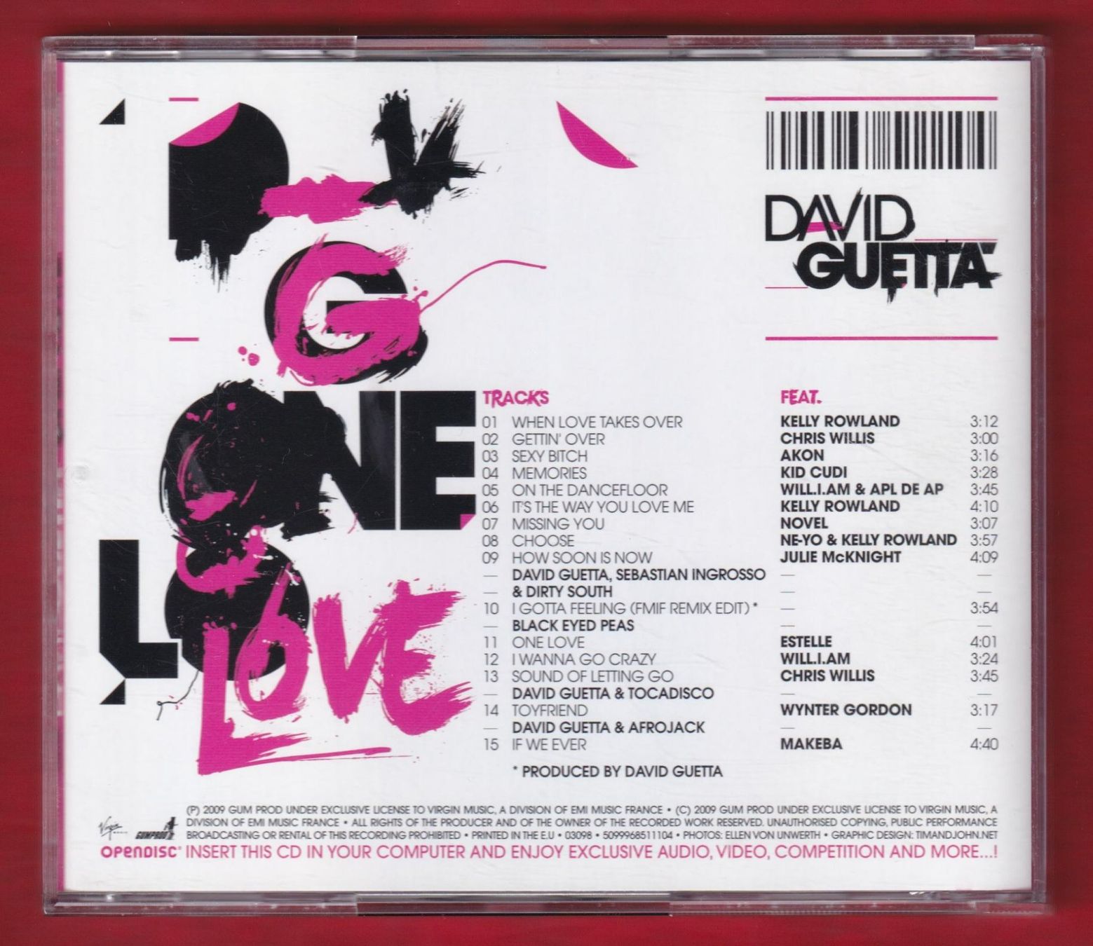 CD: David Guetta - One Love (CD) – Usato da Zürich venduto da Pfluftl2000 1