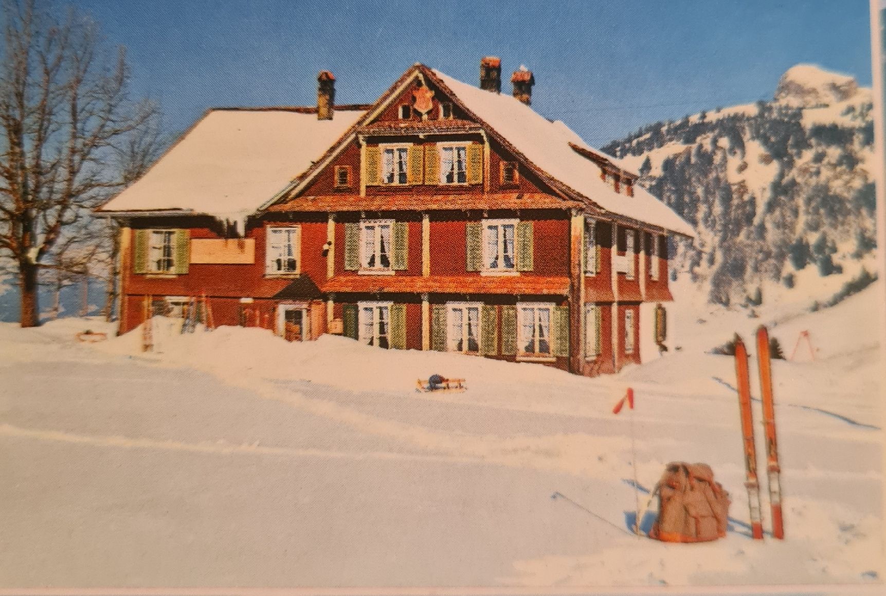 Ansichtskarten: Bergrestaurant Oberberg ob Schwyz, Illgau – Gebraucht aus Ebikon von Donar50 1