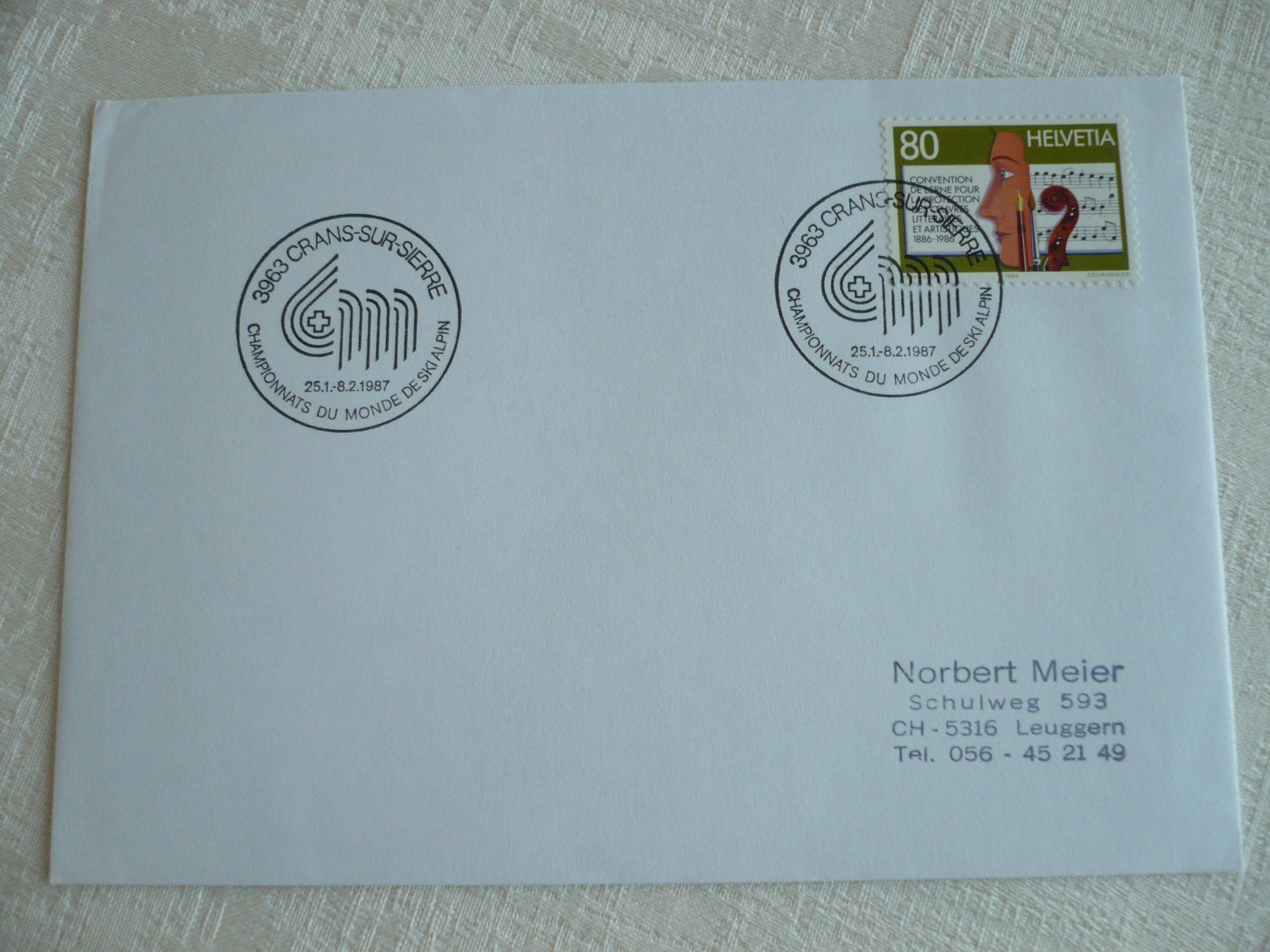 Alle Briefmarken: 1987 Alpine Ski-WM, Crans-sur-Sierre – Gebraucht aus Zürich von saltandpepper008