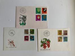 3 Projuventute FDC, 1969, 1976 & 1979